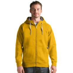 Antigua Men's Gold Victory Full Zip Hoodie
