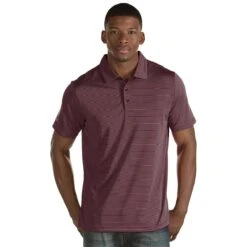 Antigua Men's Maroon/White Quest Polo