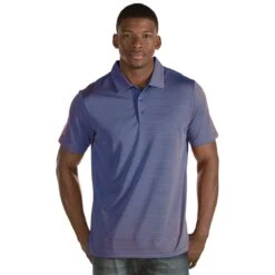 Antigua Men's Dark Royal/Mango Quest Polo