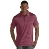 Antigua Men's Cabernet/White Quest Polo
