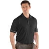 Antigua Men's Black/White Salute Polo -Antigua 104228 185 HTF