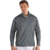 Antigua Men's Steel/Granite Passage Full Zip -Antigua 104229 01F HTF
