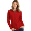 Antigua Women's Bright Red/Carbon Glacier Full Zip Up Jacket -Antigua 104235 Bright Red Carbon HTF