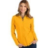 Antigua Women's Gold/Carbon Glacier Full Zip Up Jacket -Antigua 104235 Gold Carbon HTF