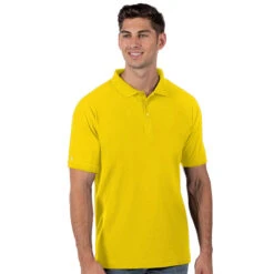 Antigua Men's Yellow Legacy Short Sleeve Polo Shirt