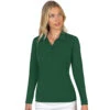 Antigua Women's Dark Pine Tribute Long Sleeve T-Shirt -Antigua 104354 Dark Pine HTF