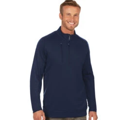 Antigua Men's Navy Genereation Quarter Zip Up