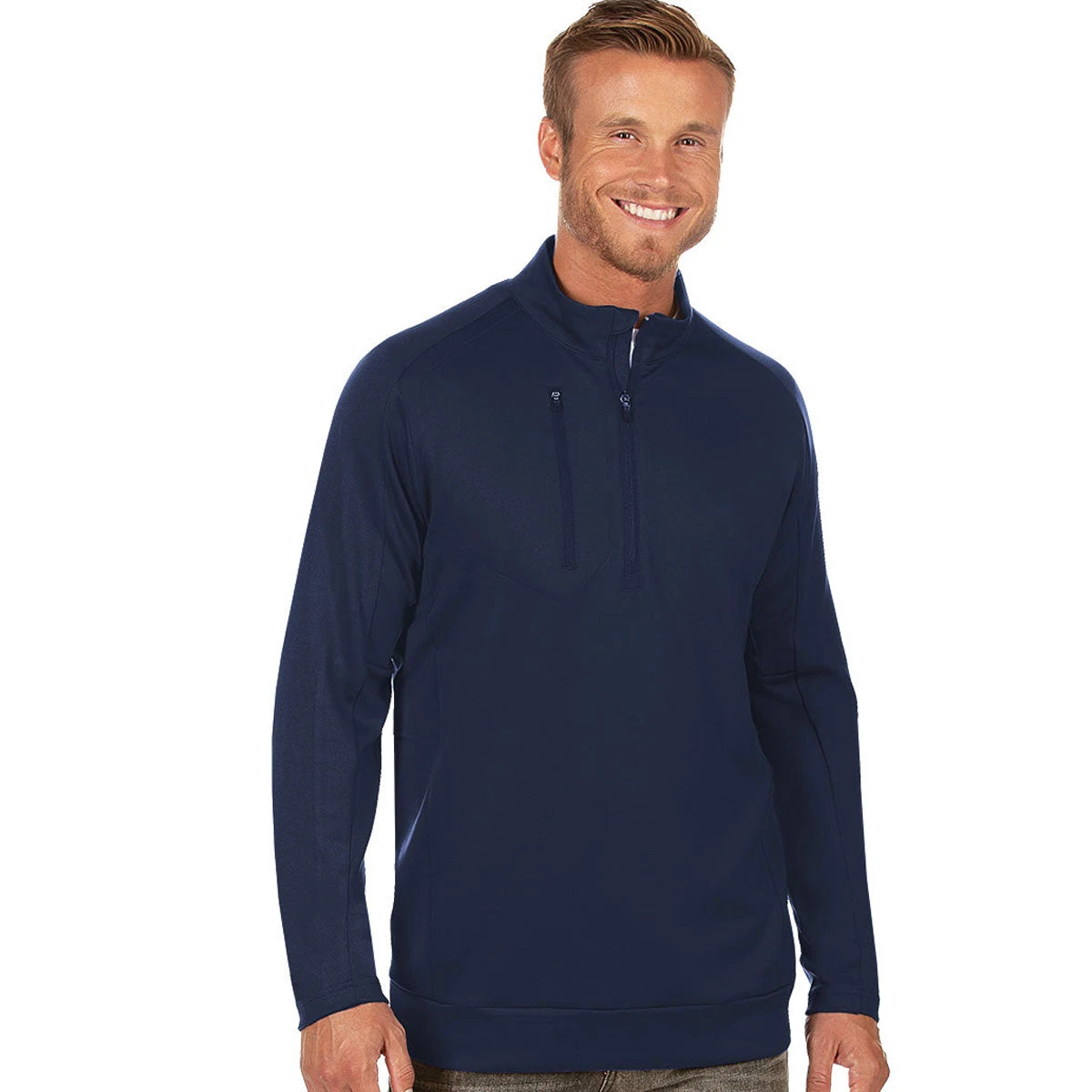Antigua Men's Navy Genereation Quarter Zip Up 3 Antigua Men's Navy Genereation Quarter Zip Up