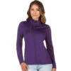 Antigua Women's Dark Purple/Carbon Generations Full Zip Up Jacket -Antigua 104367 Dark Purple Carbon HTF