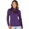 Antigua Women's Dark Purple/Gold Generations Full Zip Up Jacket -Antigua 104367 Dark Purple Gold HTF