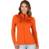 Antigua Women's Mango/Carbon Generations Full Zip Up Jacket -Antigua 104367 Mango Carbon HTF