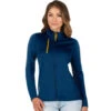Antigua Women's Navy/Gold Generations Full Zip Up Jacket -Antigua 104367 Navy Gold HTF
