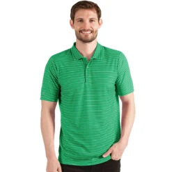 Antigua Men's Celtic Green Heather/White Esteem Polo