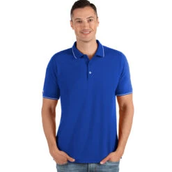 Antigua Men's Dark Royal/White Affluent Polo