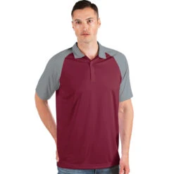 Antigua Men's Cabernet/Steel Nova Polo