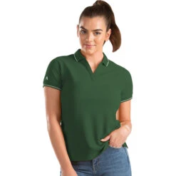 Antigua Women's Dark Pine/White Affluent Polo