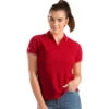 Antigua Women's Dark Red/White Affluent Polo