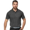 Antigua Men's Black Heather/Shadow Peak Polo -Antigua 104593 Black Heather Shadow HTF
