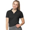 Antigua Women's Black Avalon Polo -Antigua 104598 Black HTF