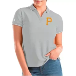 Antigua Women's Pittsburgh Pirates Affluent Polo