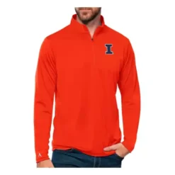Antigua Illinois Fighting Illini Tribute DS 1/4 Zip Top