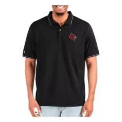 Antigua Louisville Cardinals Affluent Big & Tall Polo