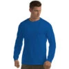 Antigua Men's Royal Long Sleeve Crew Tee -Antigua 311104 051 HTF
